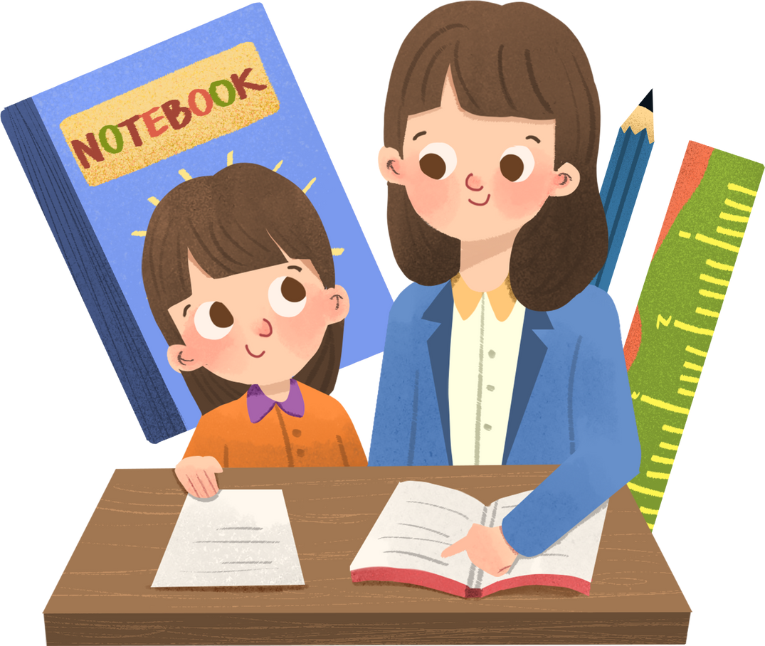 Teacher Teaching a Student
